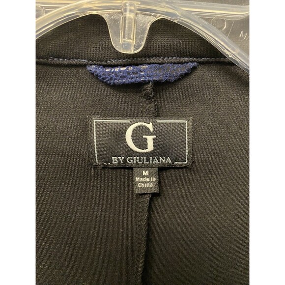 G. By Giuliana Blue Snakeskin Look Vest Size Medium - Picture 4 of 6